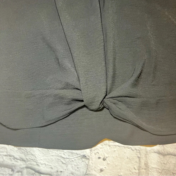 MISIA Curvy Black Knot Front Top 3/4 Sleeve Blouse Plus Size 2X - Picture 5 of 8